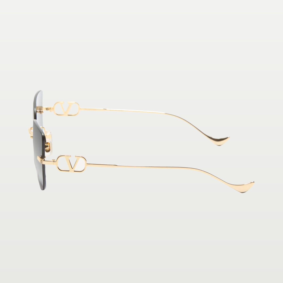 Valentino Geometric Metal Eyewear — GOLD/GREY