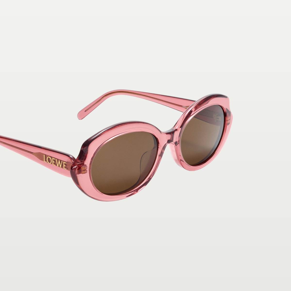 LOEWE Mini Oval Slim sunglasses in Transparent Coral