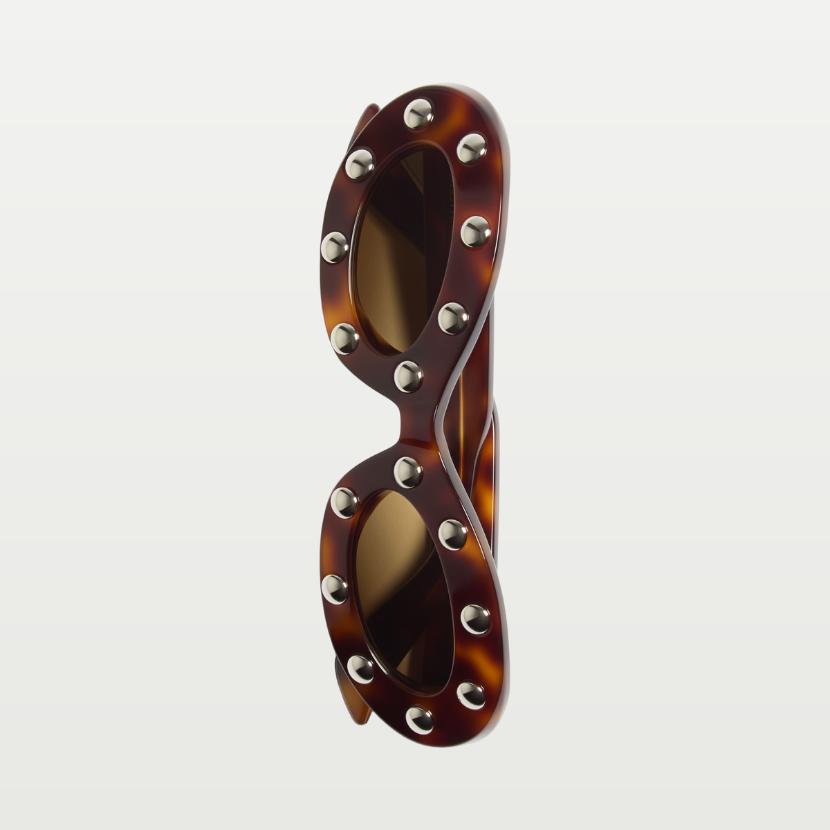 Valentino Oval Acetate Glasses — HAVANA/BROWN