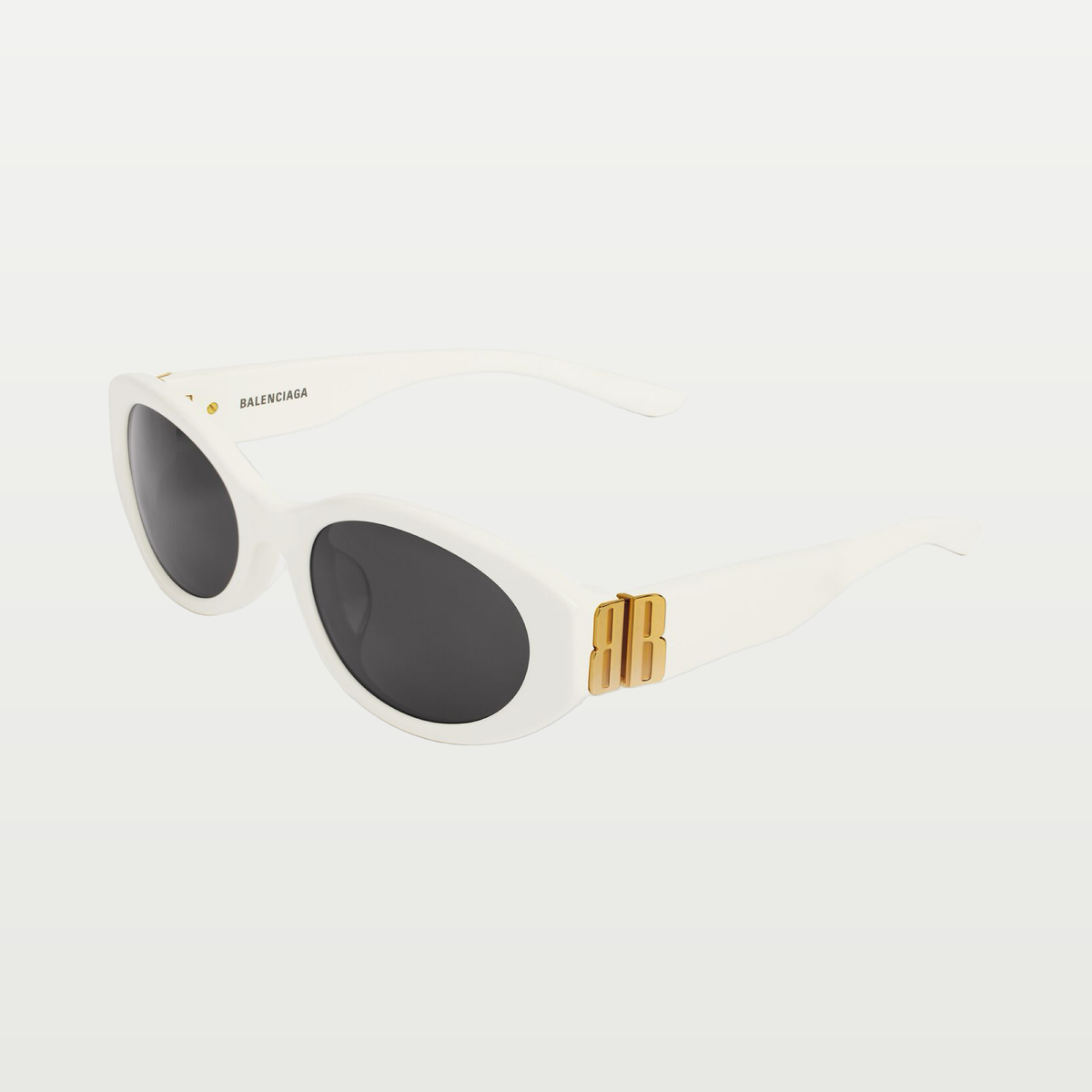 Balenciaga Women's Cosmo Round Af Sunglasses in Off White