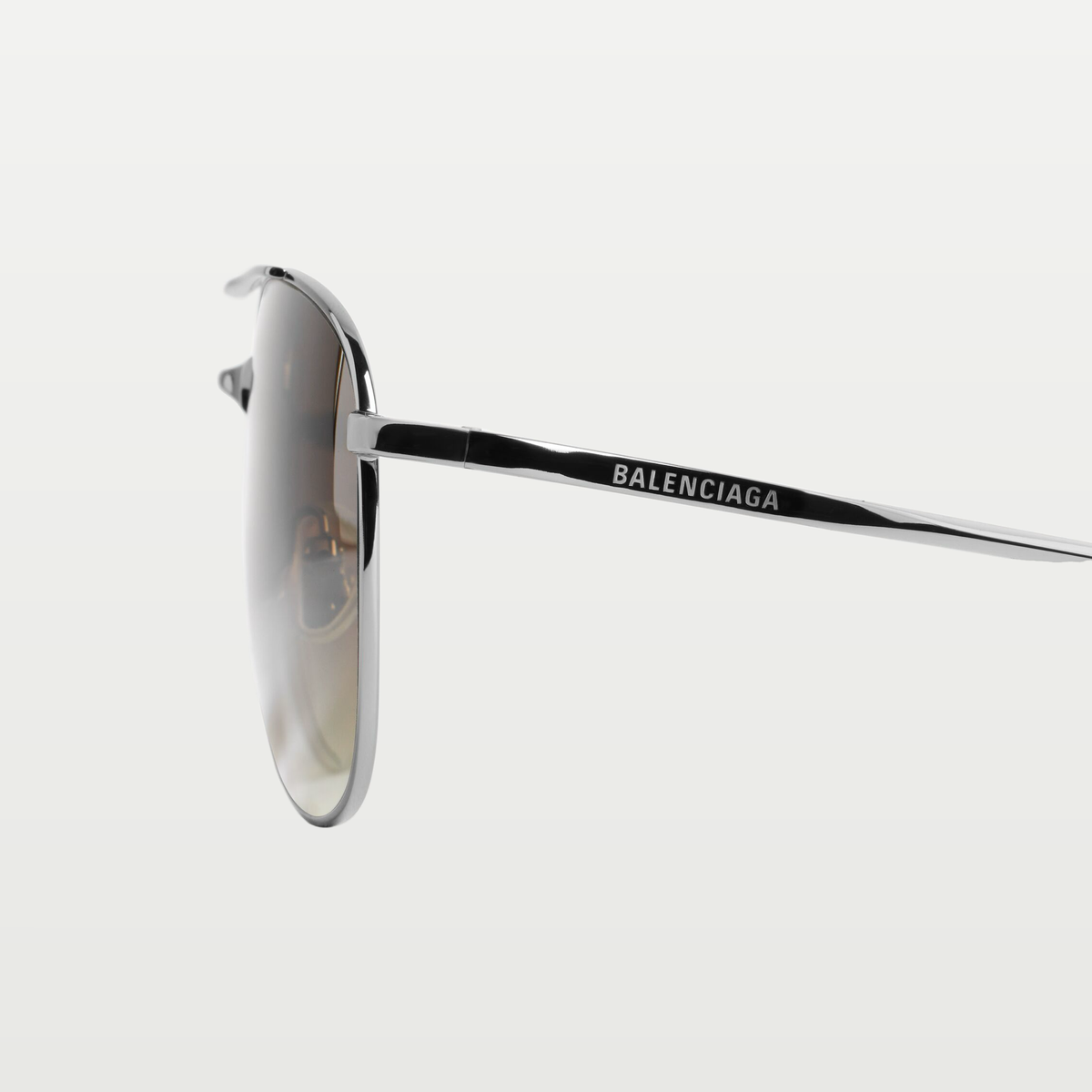 Balenciaga Men's Monday Pilot Sunglasses in Light Ruthenium