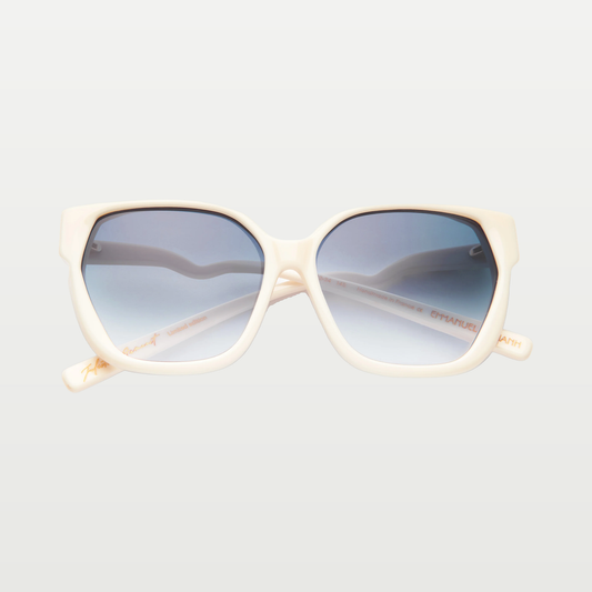 Emmanuelle Khanh Rectangular acetate sunglasses — ORGANIC IVORY