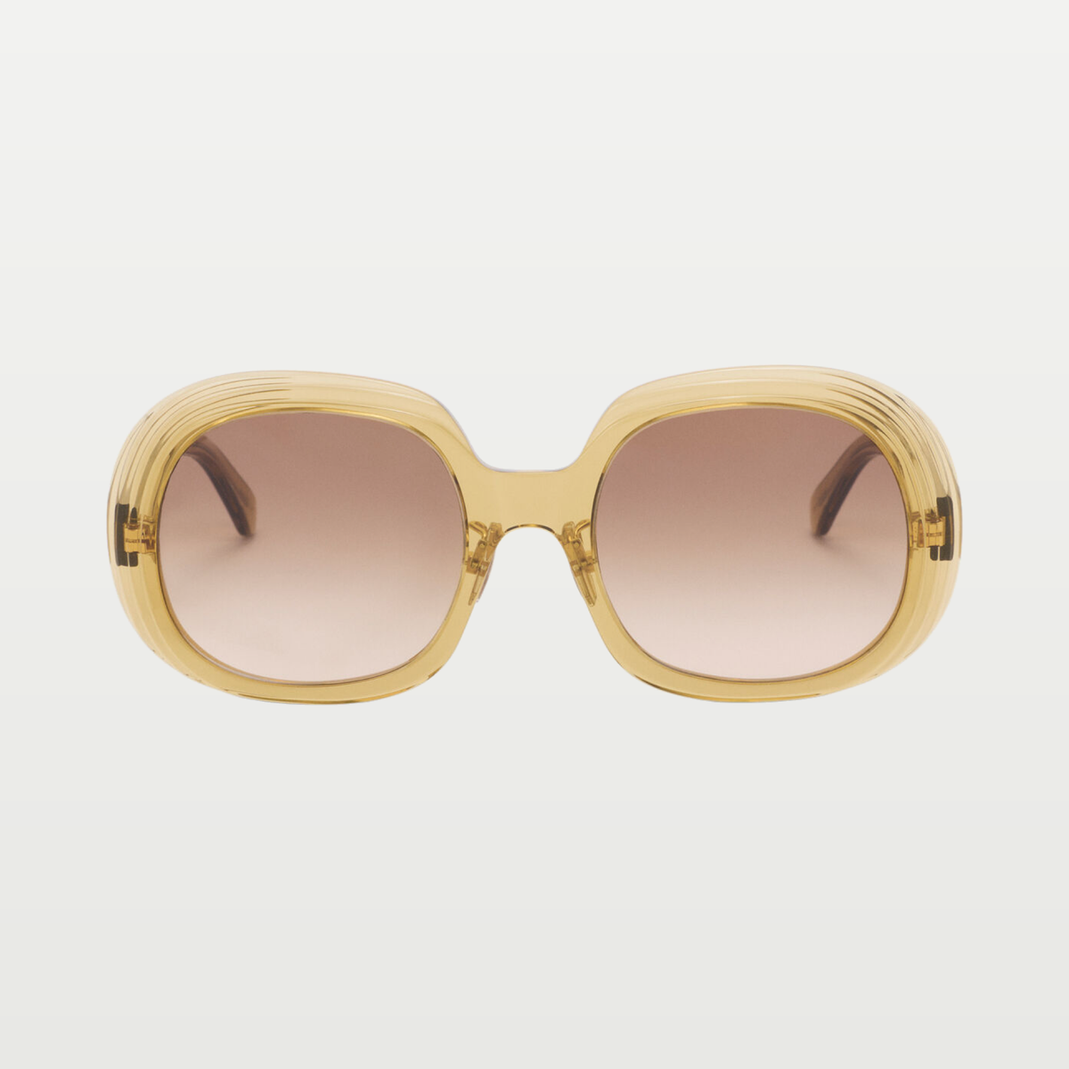 LOEWE Mini Anagram Steps Square sunglasses in Transparent Olive