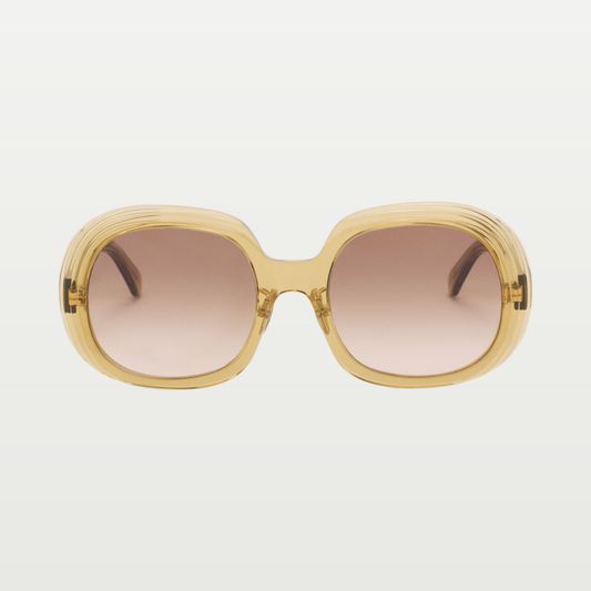 LOEWE Mini Anagram Steps Square sunglasses in Transparent Olive