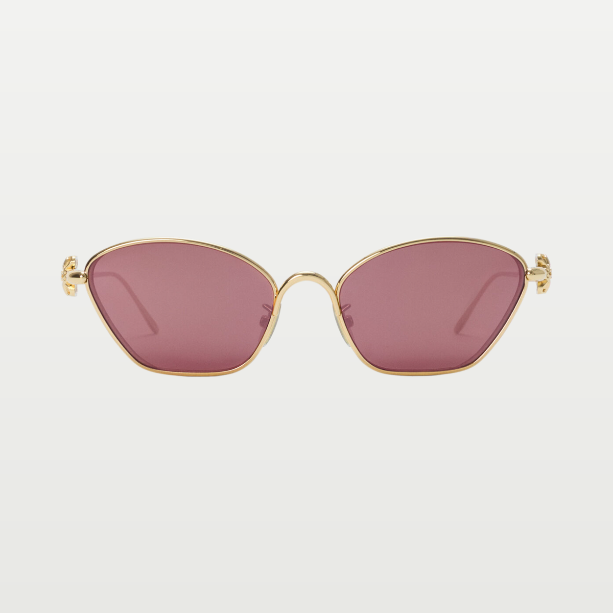 LOEWE Anagram Bombé Hexagon sunglasses in Burgundy