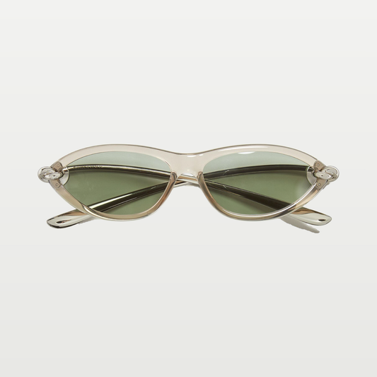 Bottega Veneta Knot Cat Eye Sunglasses in Beige/green
