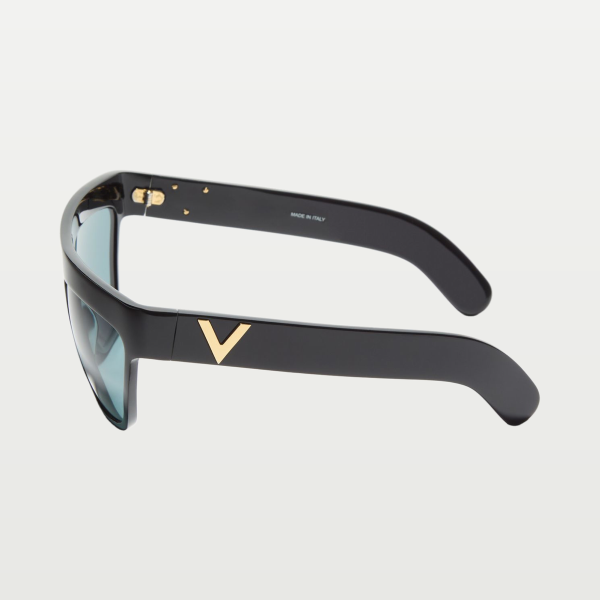 Valentino Geometric Acetate Eyewear — BLACK/GREEN