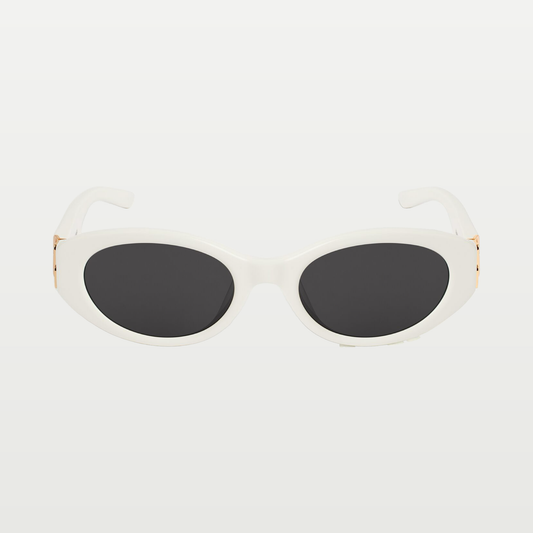 Balenciaga Women's Cosmo Round Af Sunglasses in Off White