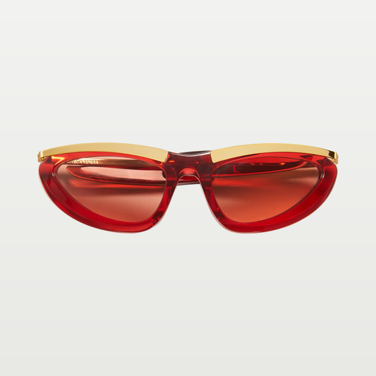 Bottega Veneta Prisma Cat Eye Sunglasses in Red