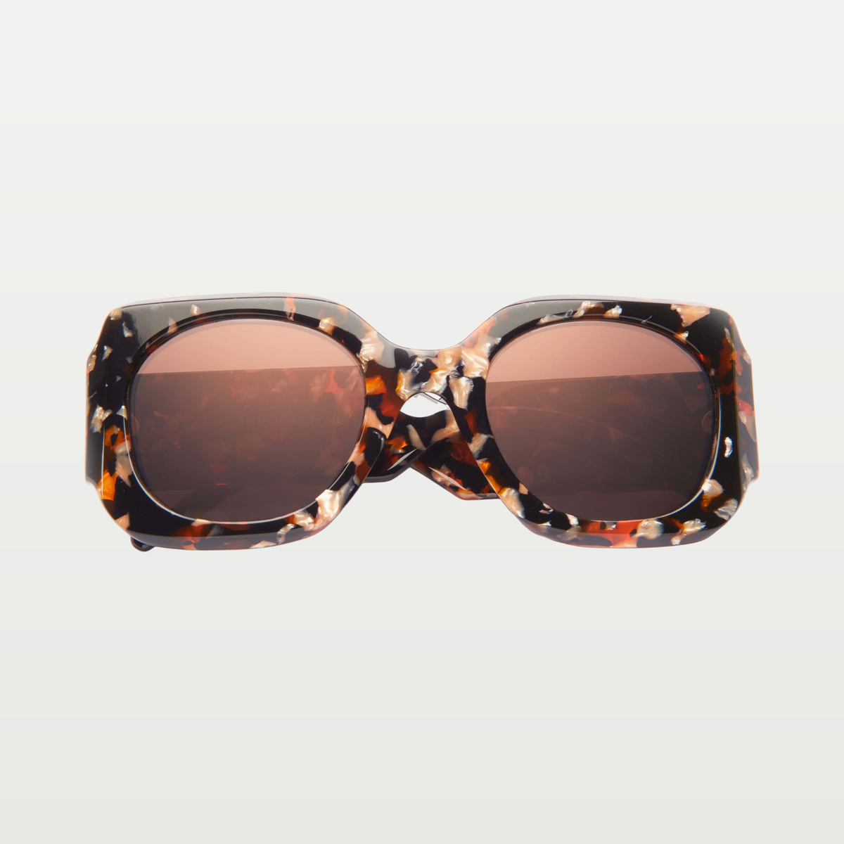 Emmanuelle Khanh Sunglasses 8065 — BLACK SHINE ORANGE PEARL