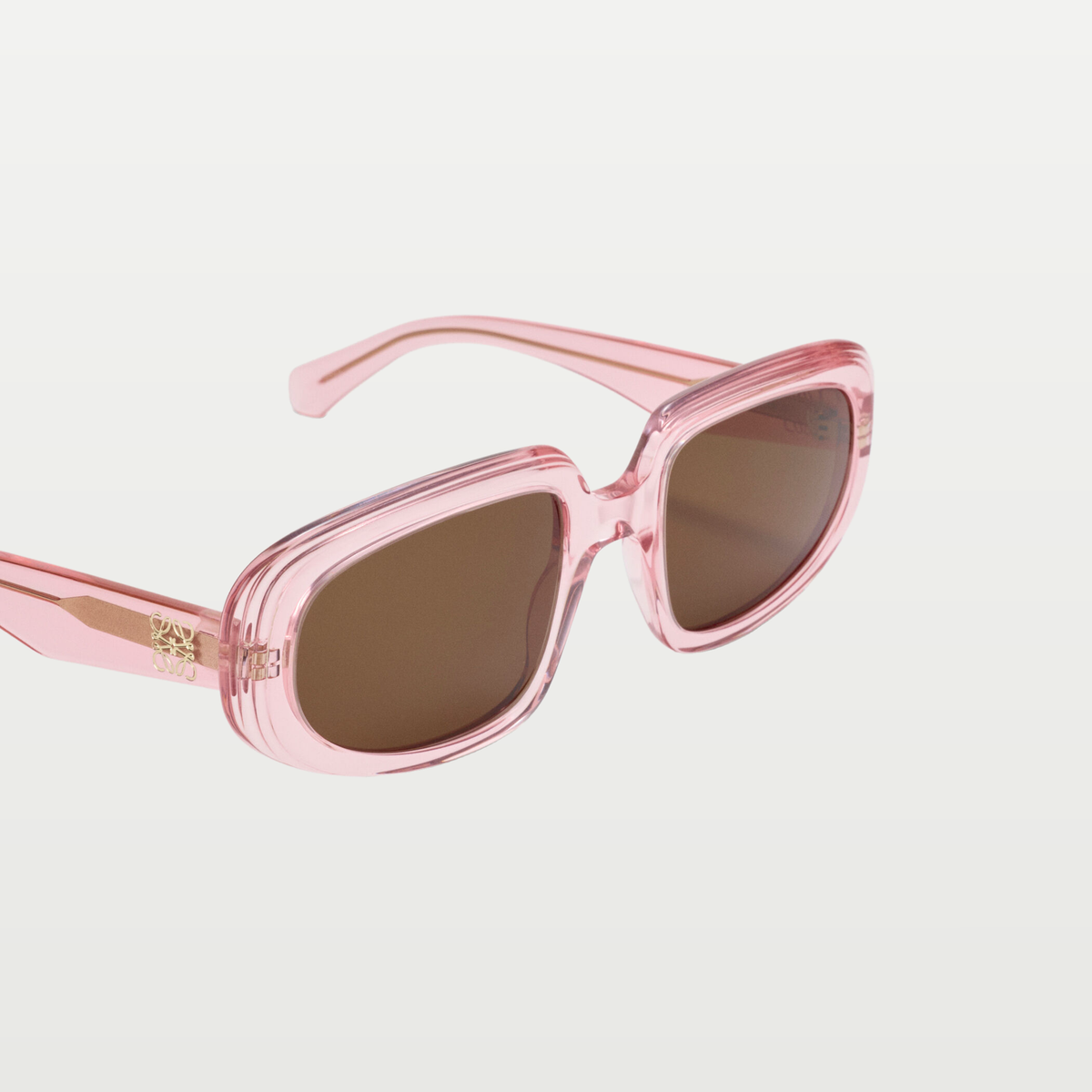 LOEWE Mini Anagram Steps Rectangular sunglasses in Transparent Pink