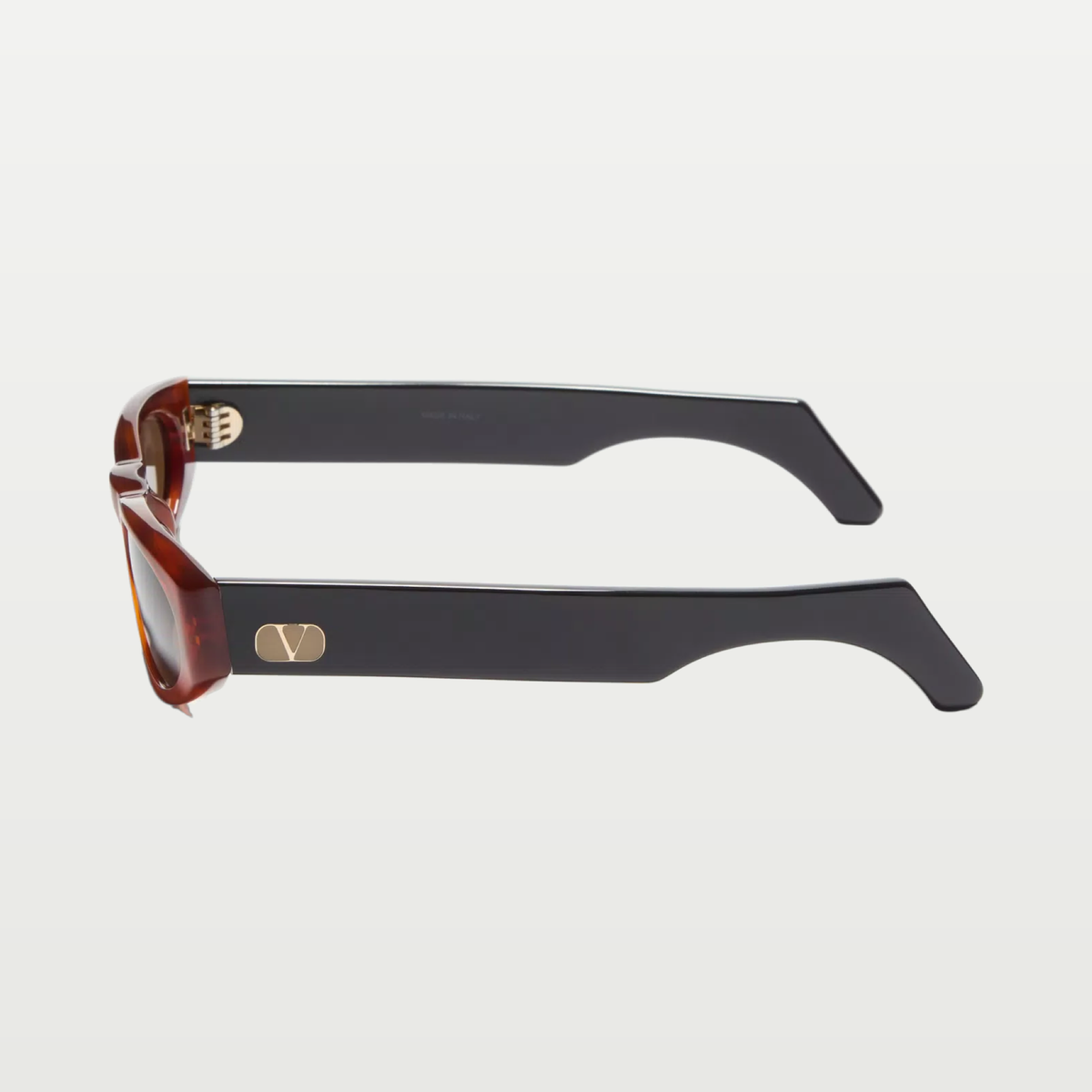 Valentino Geometric Acetate Eyewear — HAVANA/BROWN