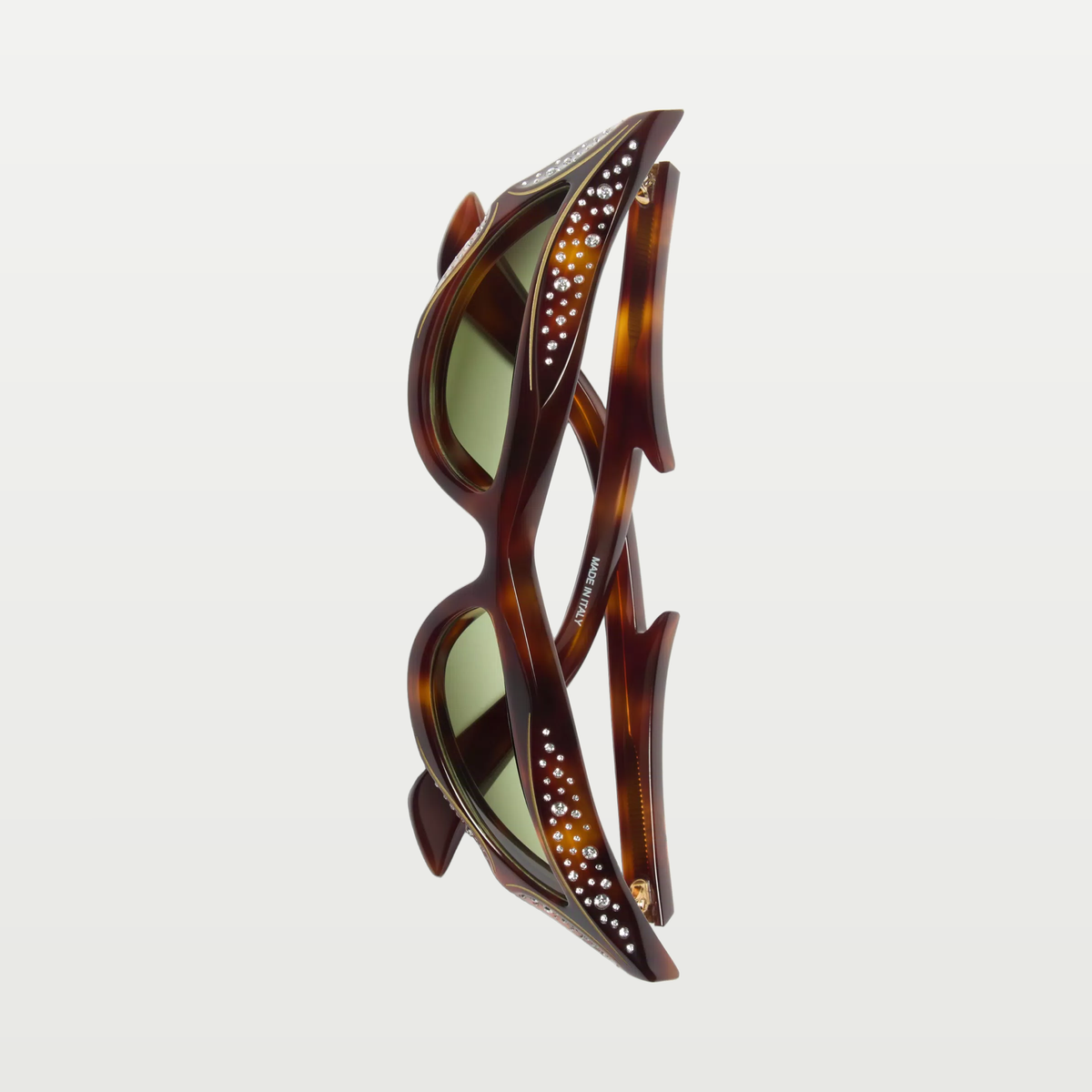 Valentino Cat-Eye Acetate Eyewear — HAVANA/GREEN