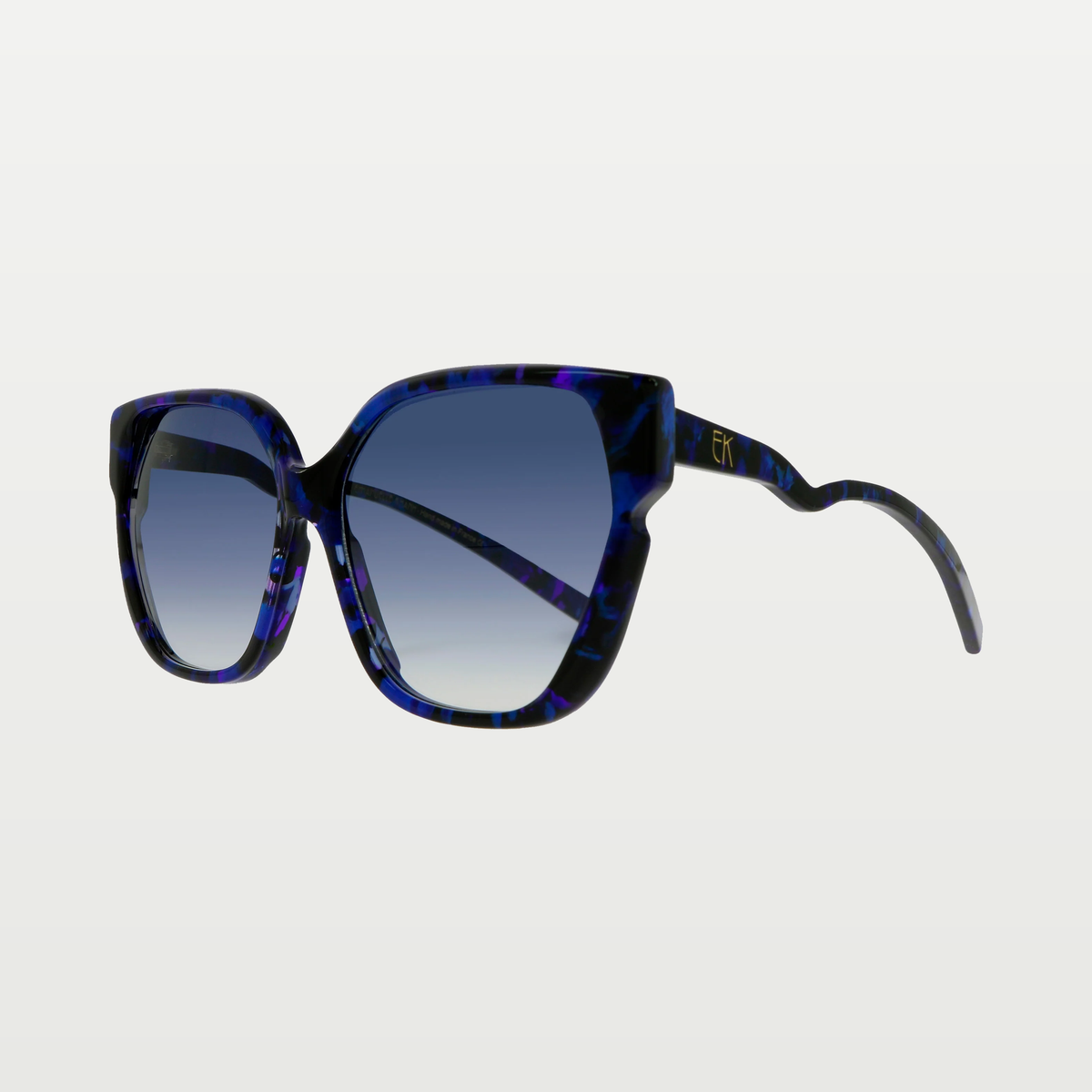 Emmanuelle Khanh Sunglasses 11820N — BLUE MOTHER-OF-PEARL TORTOISESHELL