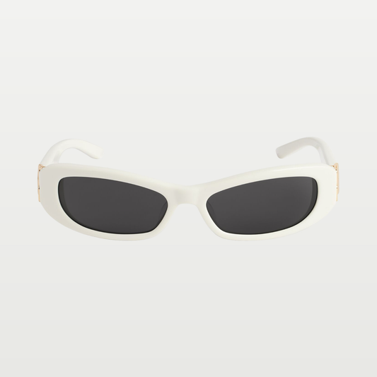 Balenciaga Women's Cosmo Rectangle Sunglasses in Off White