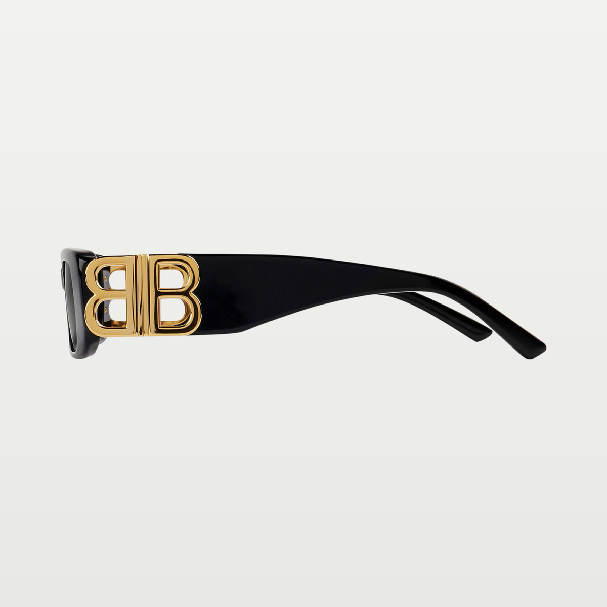 Balenciaga Dynasty Rectangle Sunglasses in Black
