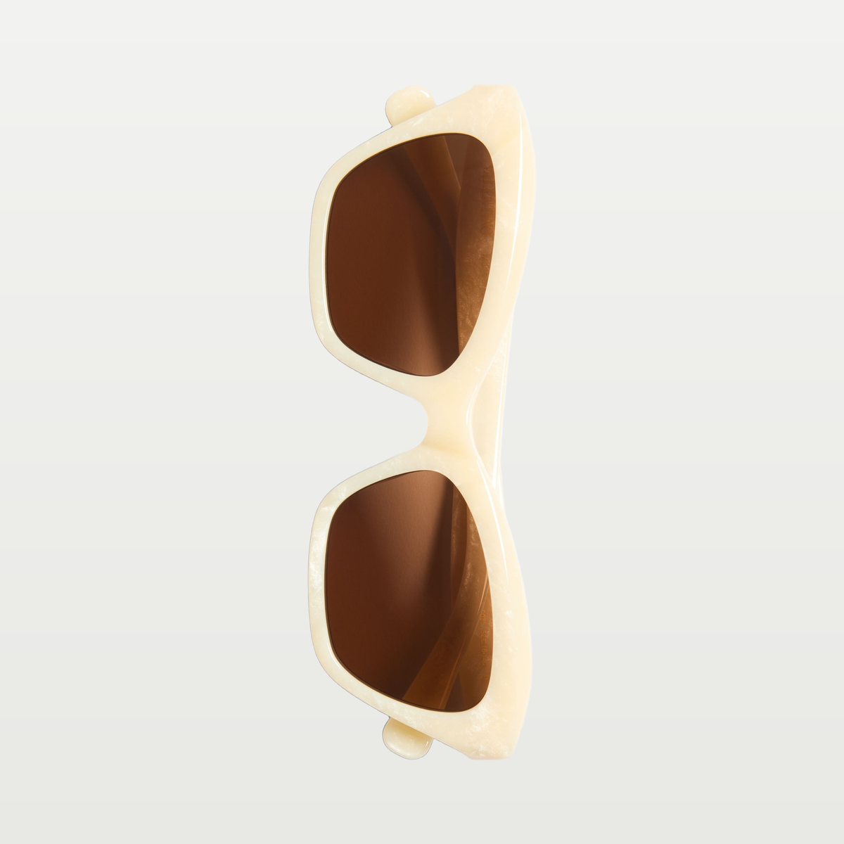 Valentino Cat-Eye Acetate Eyewear — IVORY/BROWN