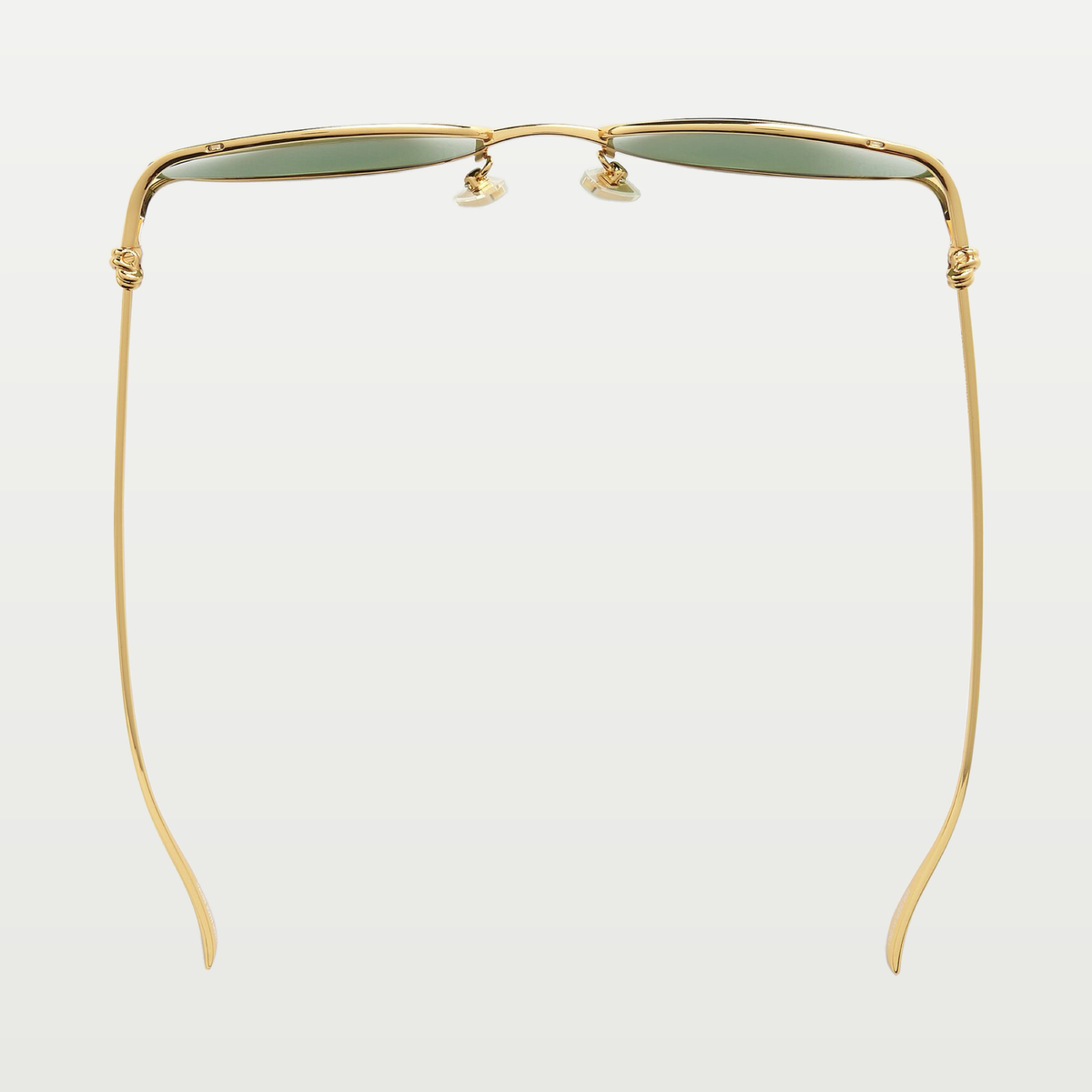 Bottega Veneta Knot Cat Eye Sunglasses in Gold/green