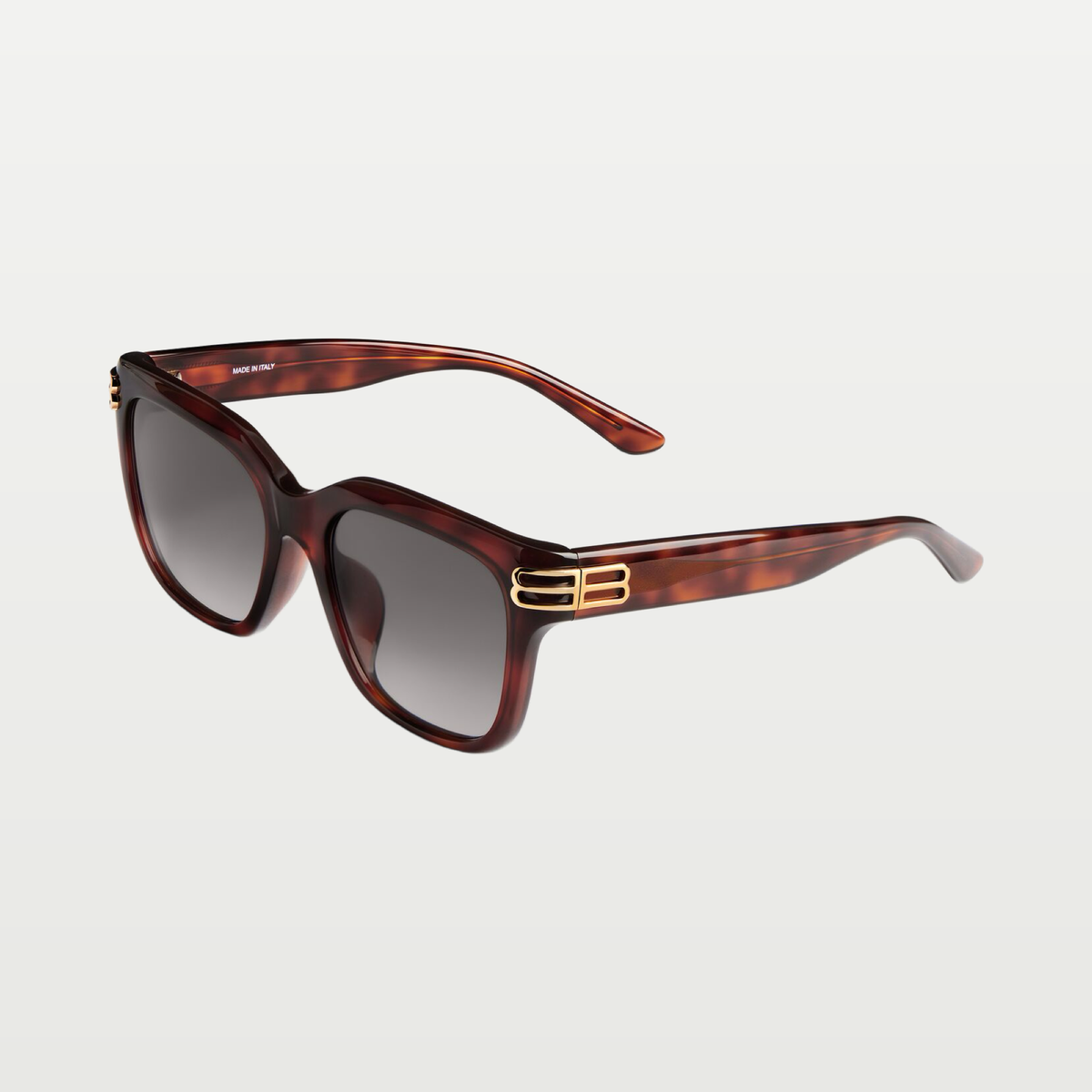 Balenciaga Women's Casino Square Af Sunglasses in Medium Brown Havana