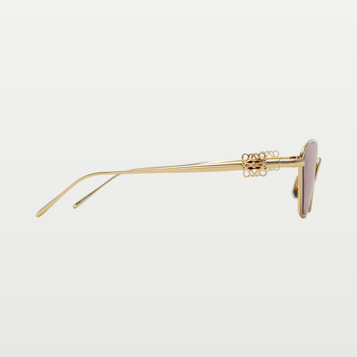 LOEWE Anagram Bombé Hexagon sunglasses in Burgundy