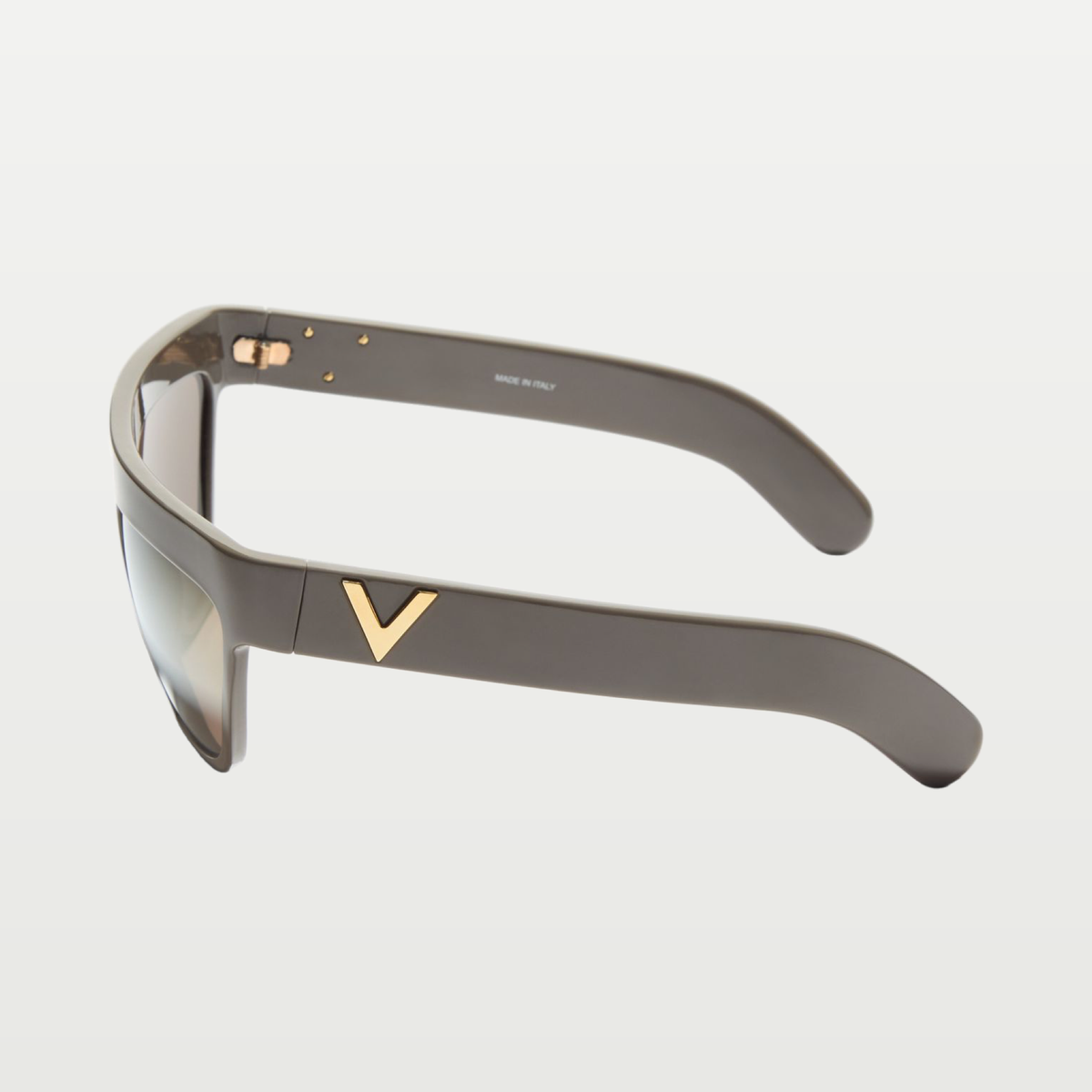 Valentino Geometric Acetate Eyewear — BROWN/BRONZE