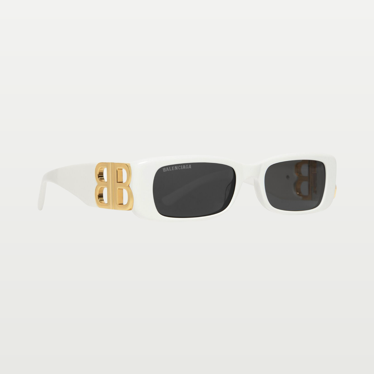 Balenciaga Women's Dynasty Rectangle Sunglasses in White