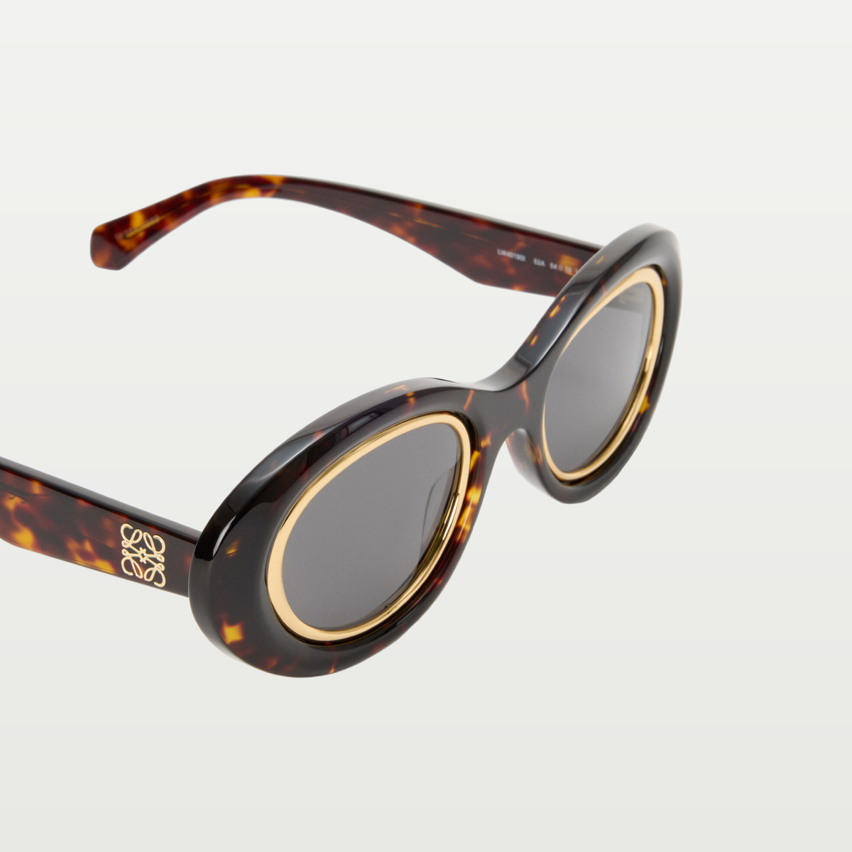 LOEWE Mini Anagram Oval sunglasses in Havana