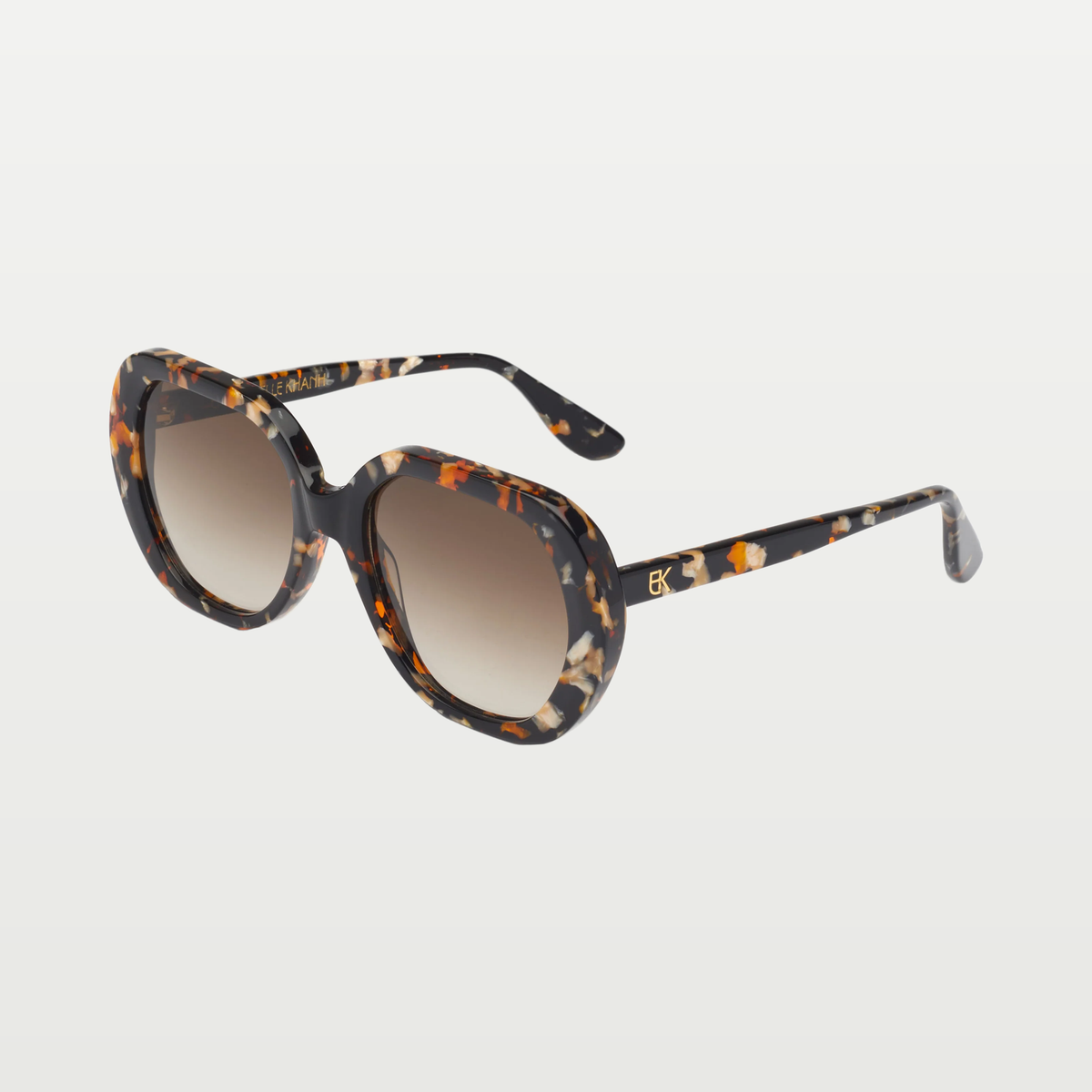 Emmanuelle Khanh Sunglasses ORPHEE-SOL — BLACK SHINE ORANGE PEARL