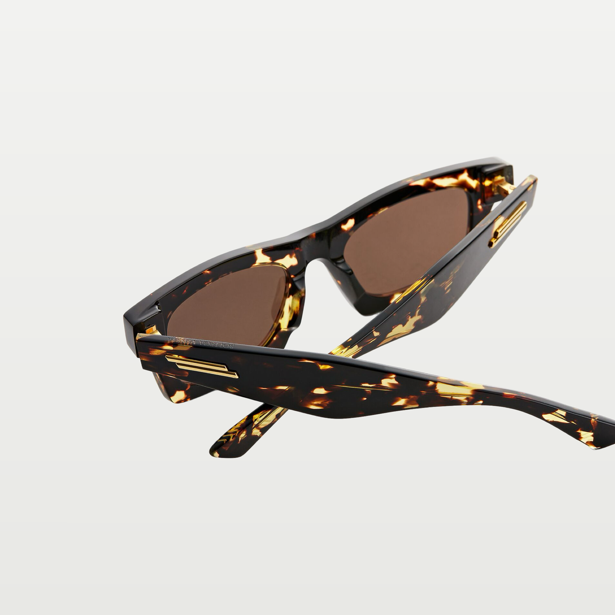 Bottega Veneta Classic Squared Sunglasses in Havana/brown