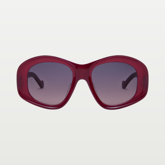 LOEWE Beveled Pentagon sunglasses in Milky Burgundy