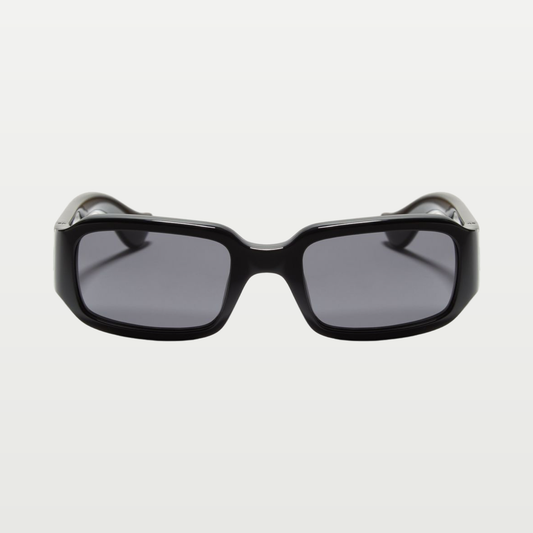 Valentino Rectangular Acetate Eyewear — BLACK/GRAY