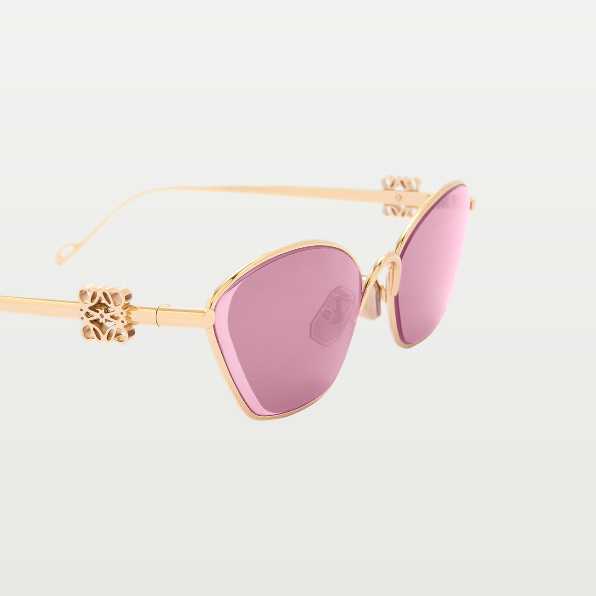 LOEWE Anagram hexagonal sunglasses in Burgundy