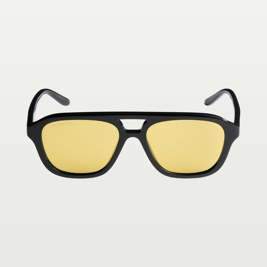 Balenciaga Men's Daily Pilot Sunglasses in Black/yellow — Black/Yellow