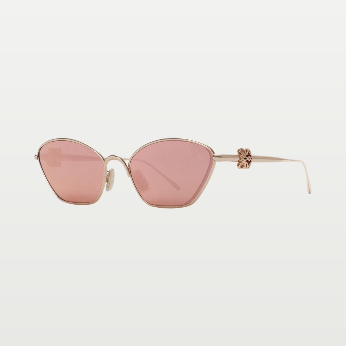 LOEWE Anagram Bombé Hexagon sunglasses in Rose Gold