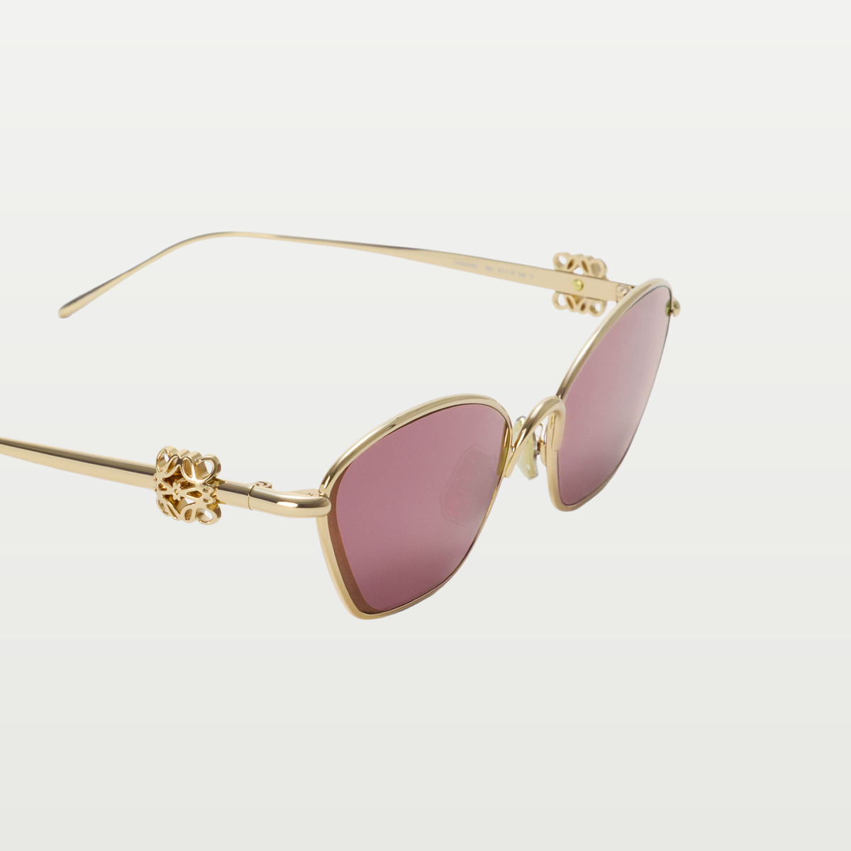 LOEWE Anagram Bombé Hexagon sunglasses in Burgundy