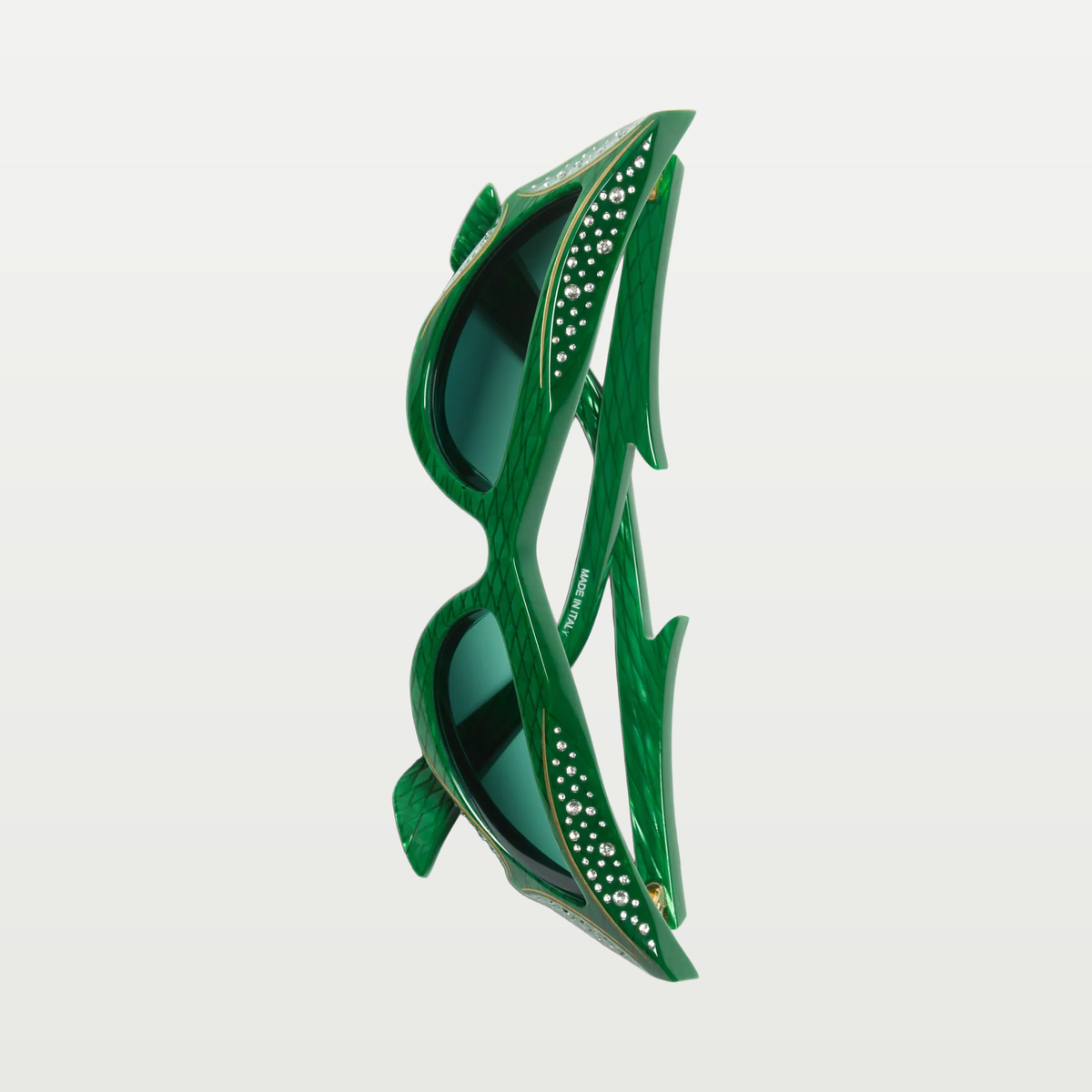 Valentino Cat-Eye Acetate Eyewear — GREEN/GREEN