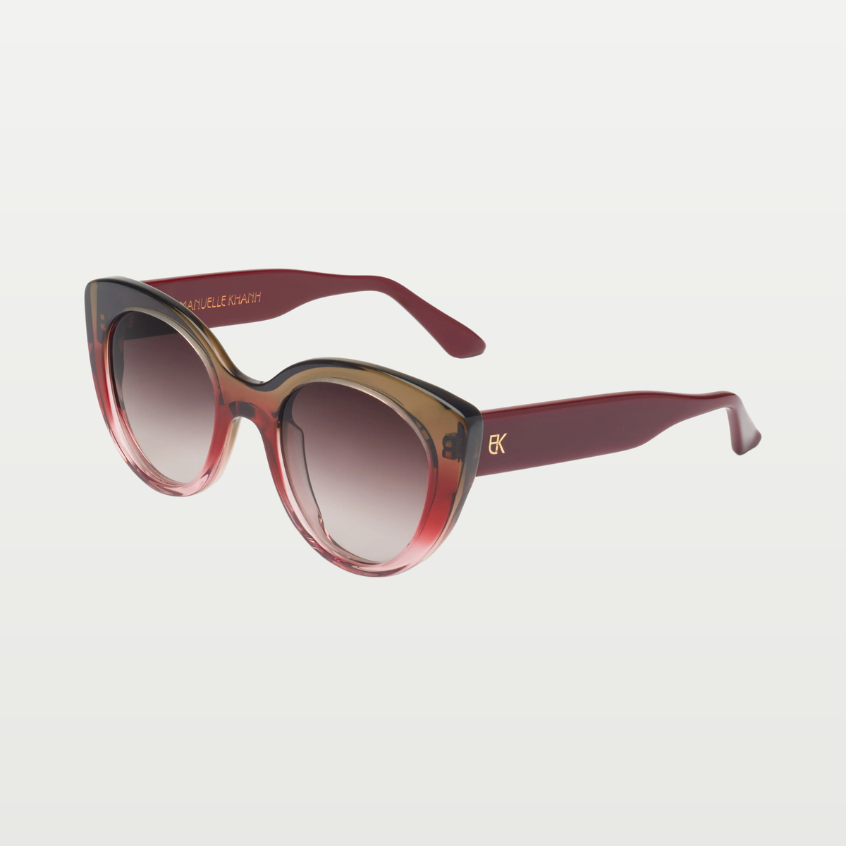 Emmanuelle Khanh Sunglasses PORTIA — KHAKI PINK CHERRY