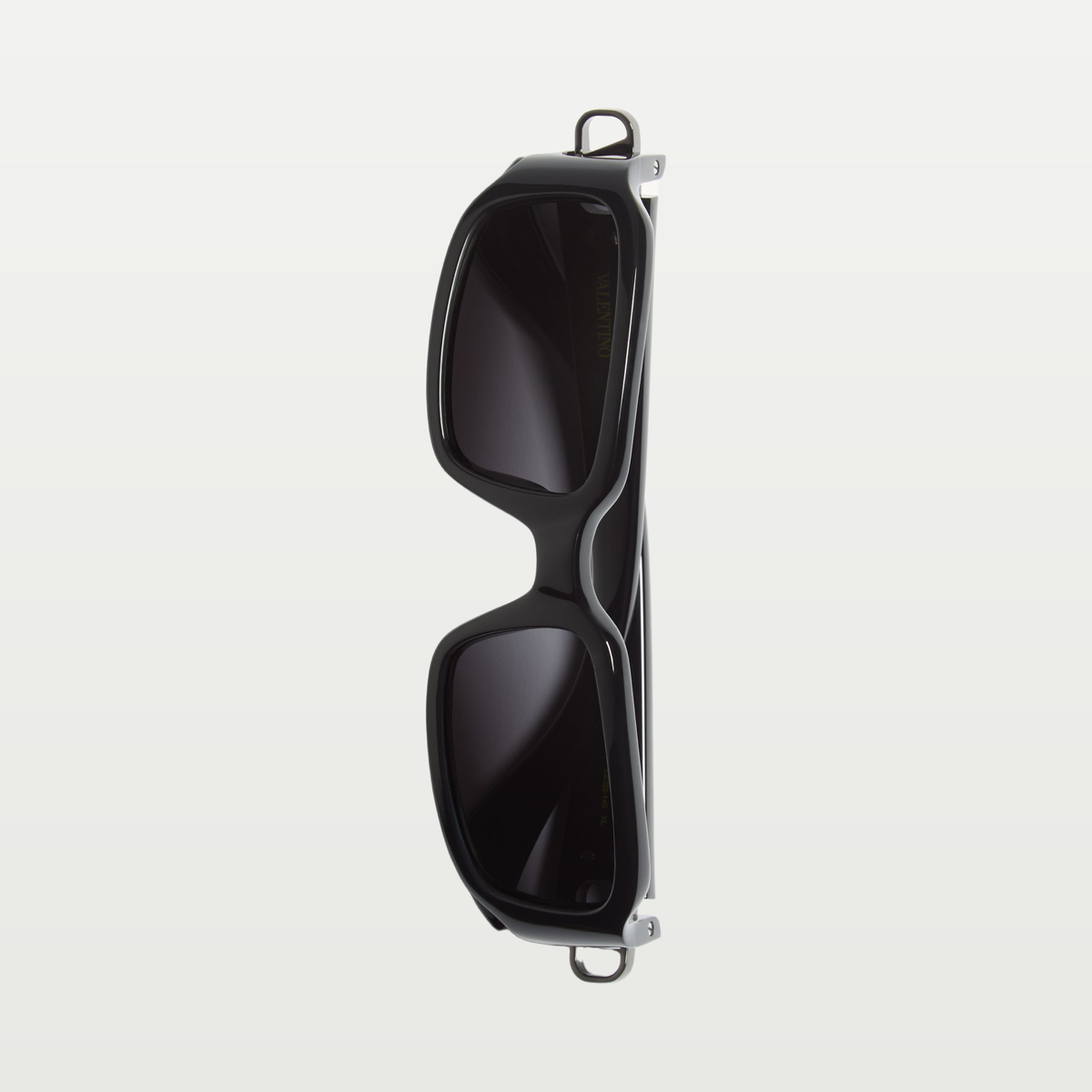 Valentino Rectangular Acetate Eyewear — BLACK/GRAY