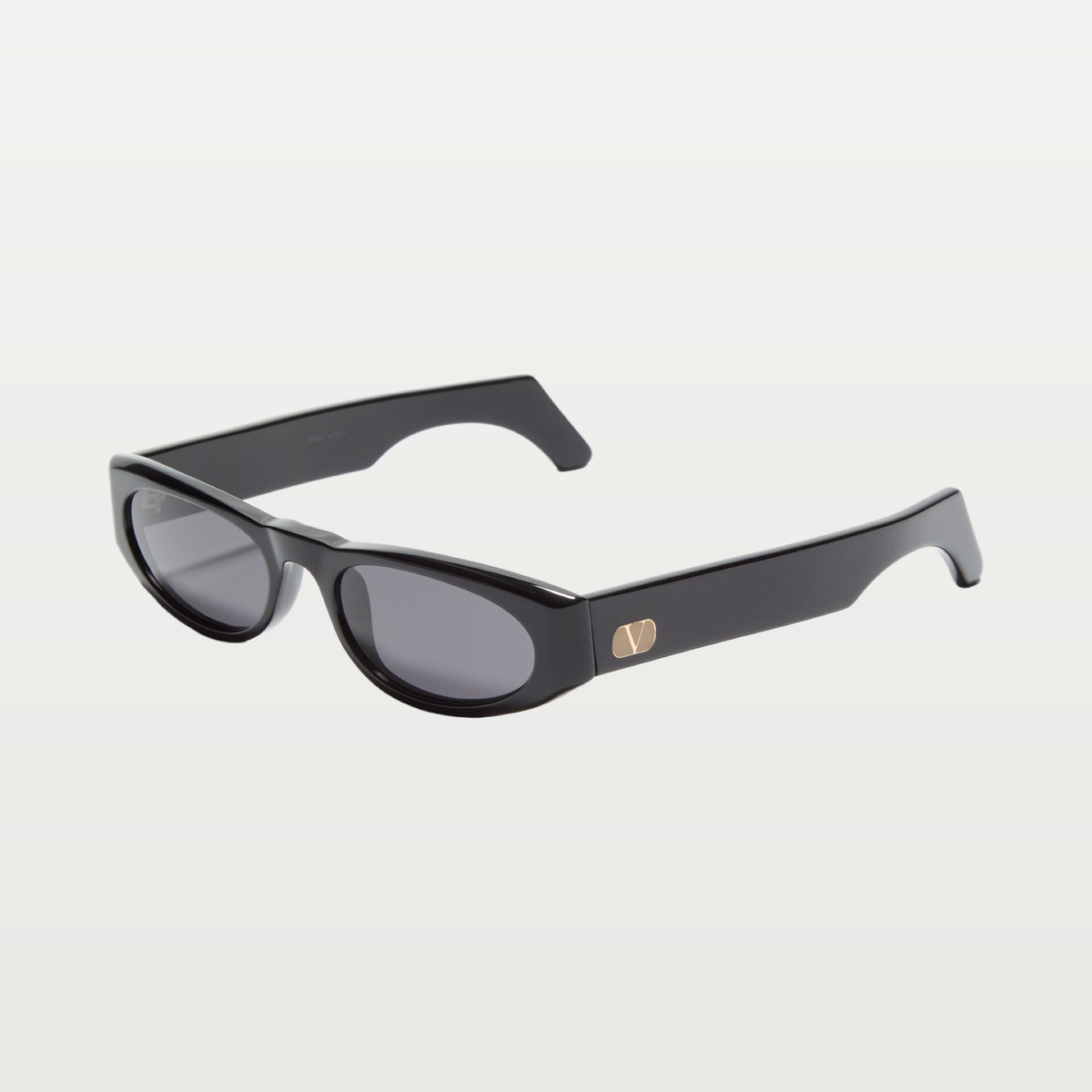 Valentino Geometric Acetate Frames — BLACK/GRAY