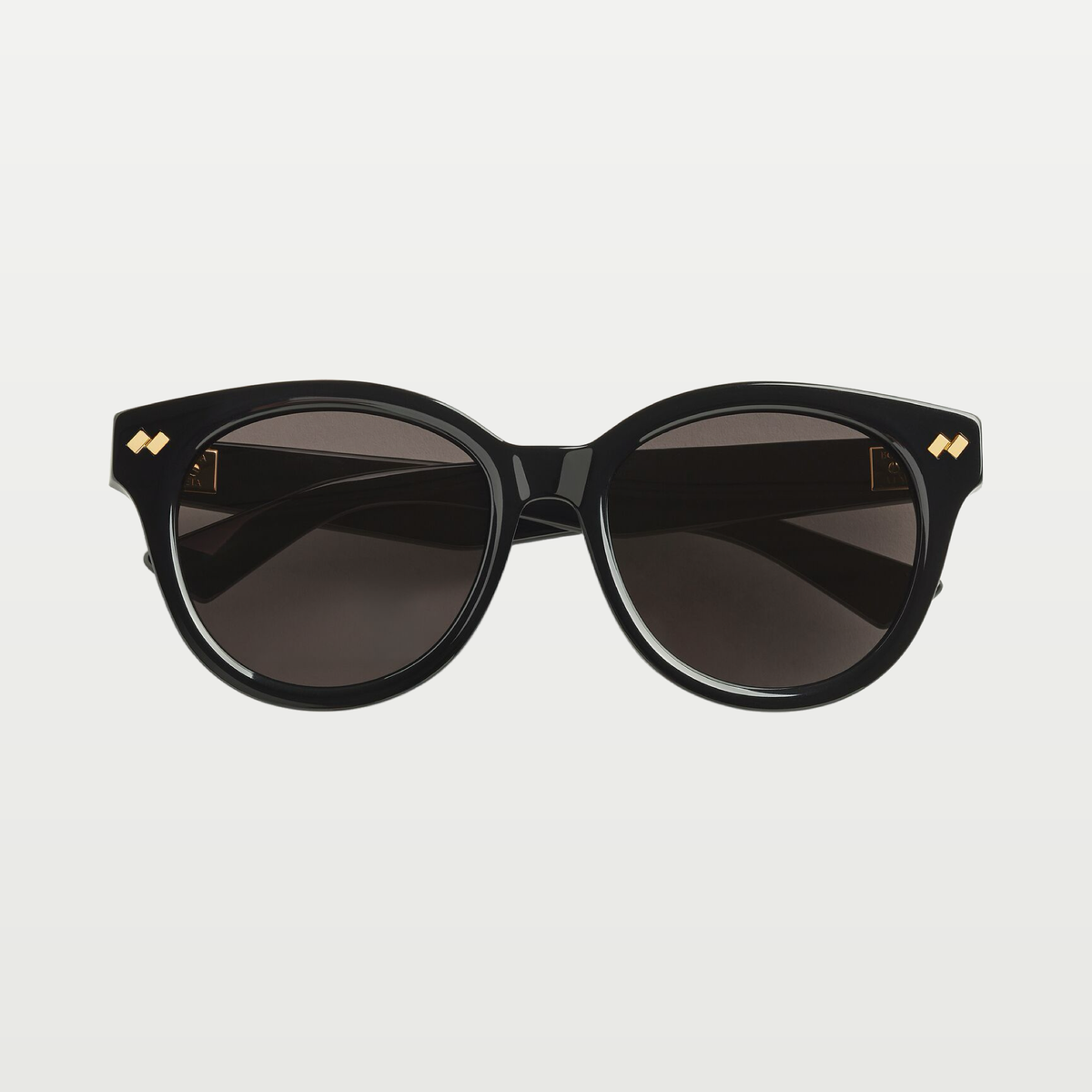 Bottega Veneta Women's Dizzy Round Sunglasses in Black/grey