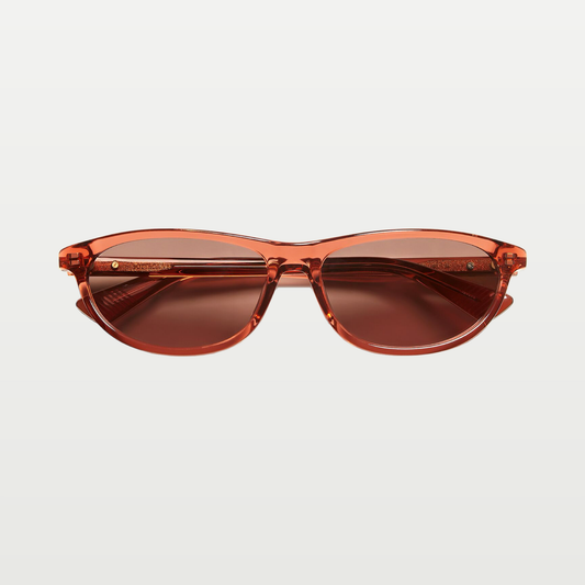 Bottega Veneta Classic Rectangular Sunglasses in Orange/brown