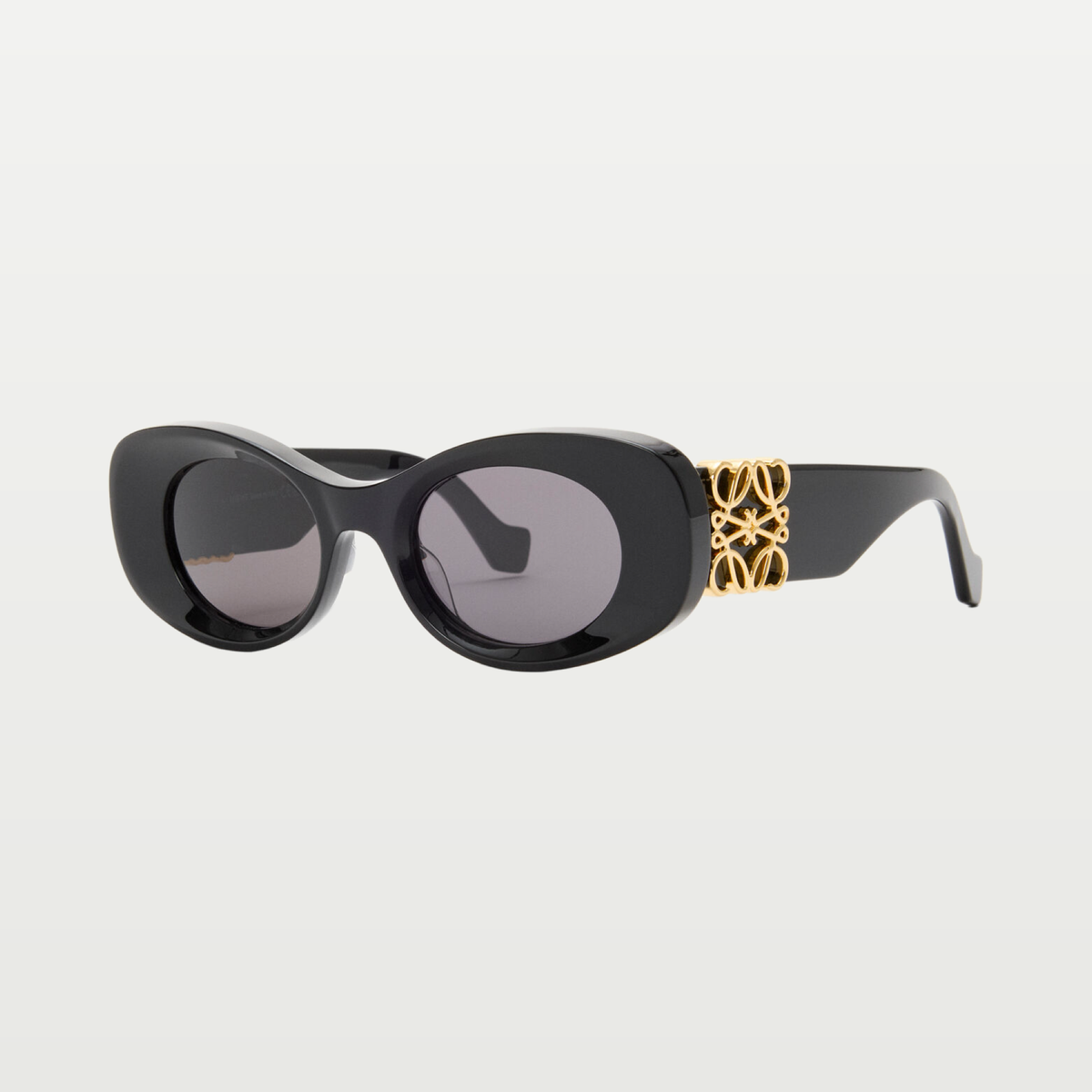 LOEWE Beveled Oval Maxi Anagram sunglasses in Black