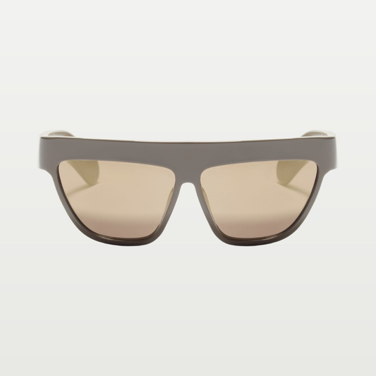 Valentino Geometric Acetate Eyewear — BROWN/BRONZE