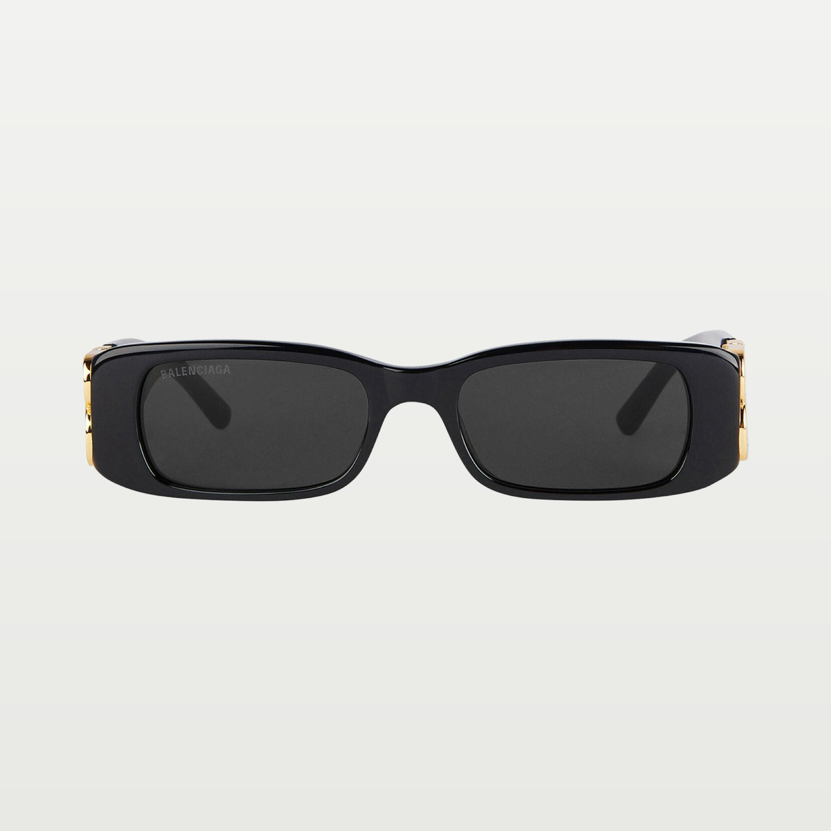 Balenciaga Dynasty Rectangle Sunglasses in Black