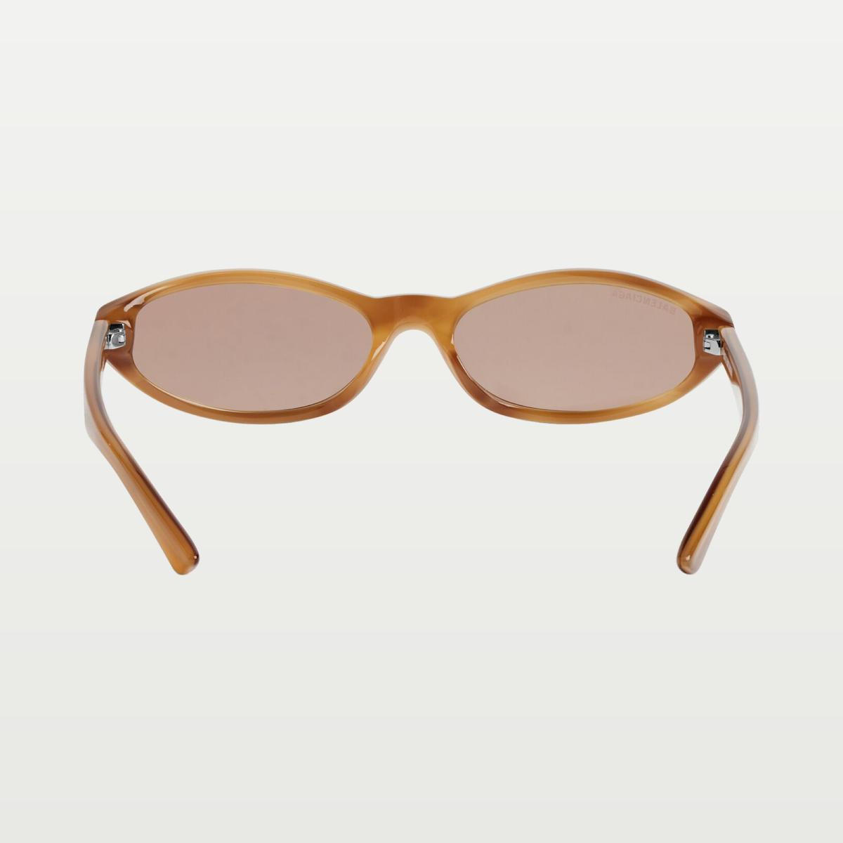 Balenciaga Neo Round Sunglasses in Blond Striped Havana