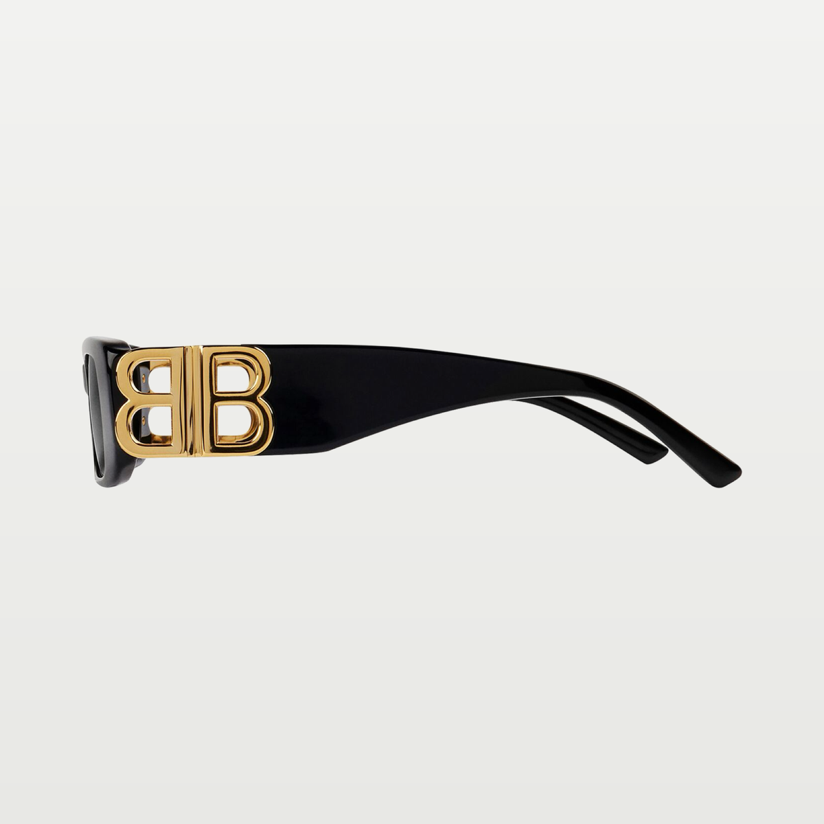 Balenciaga Dynasty Rectangle Sunglasses in Black