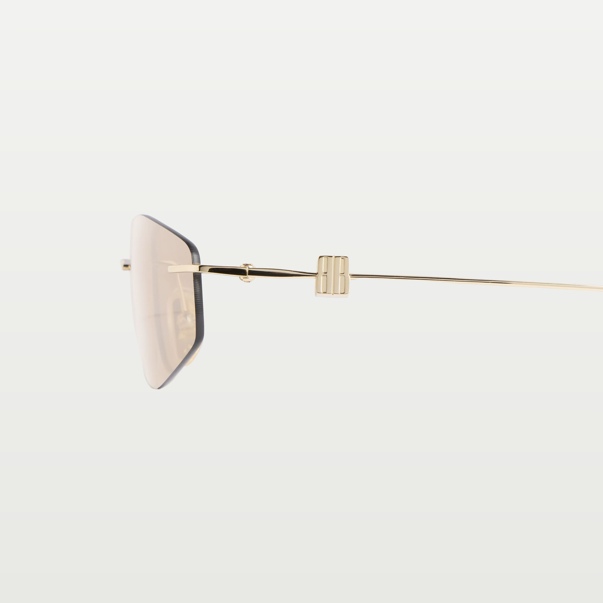 Balenciaga Women's Nano D-frame Sunglasses in Light Gold