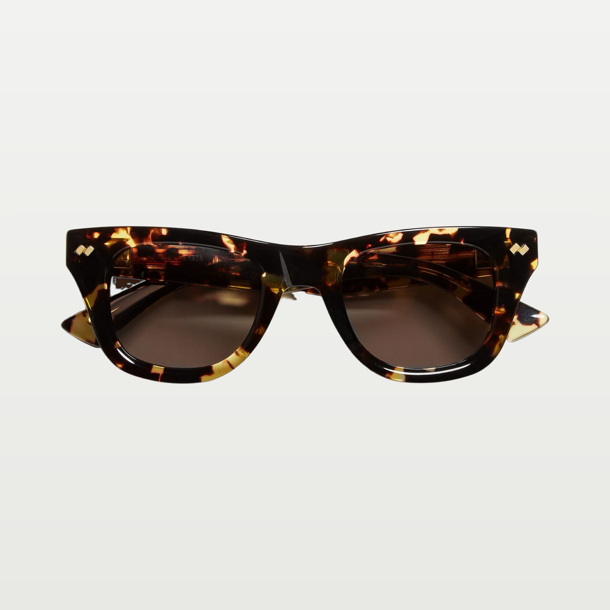 Bottega Veneta Dizzy Squared Sunglasses in Havana/brown