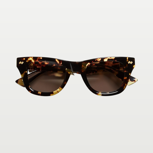 Bottega Veneta Dizzy Squared Sunglasses in Havana/brown