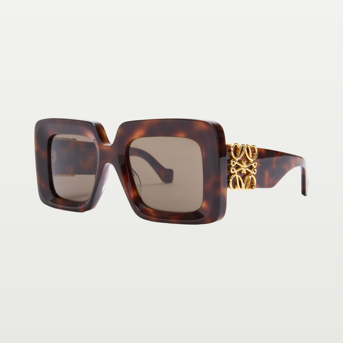 LOEWE Beveled Square Maxi Anagram sunglasses in Havana